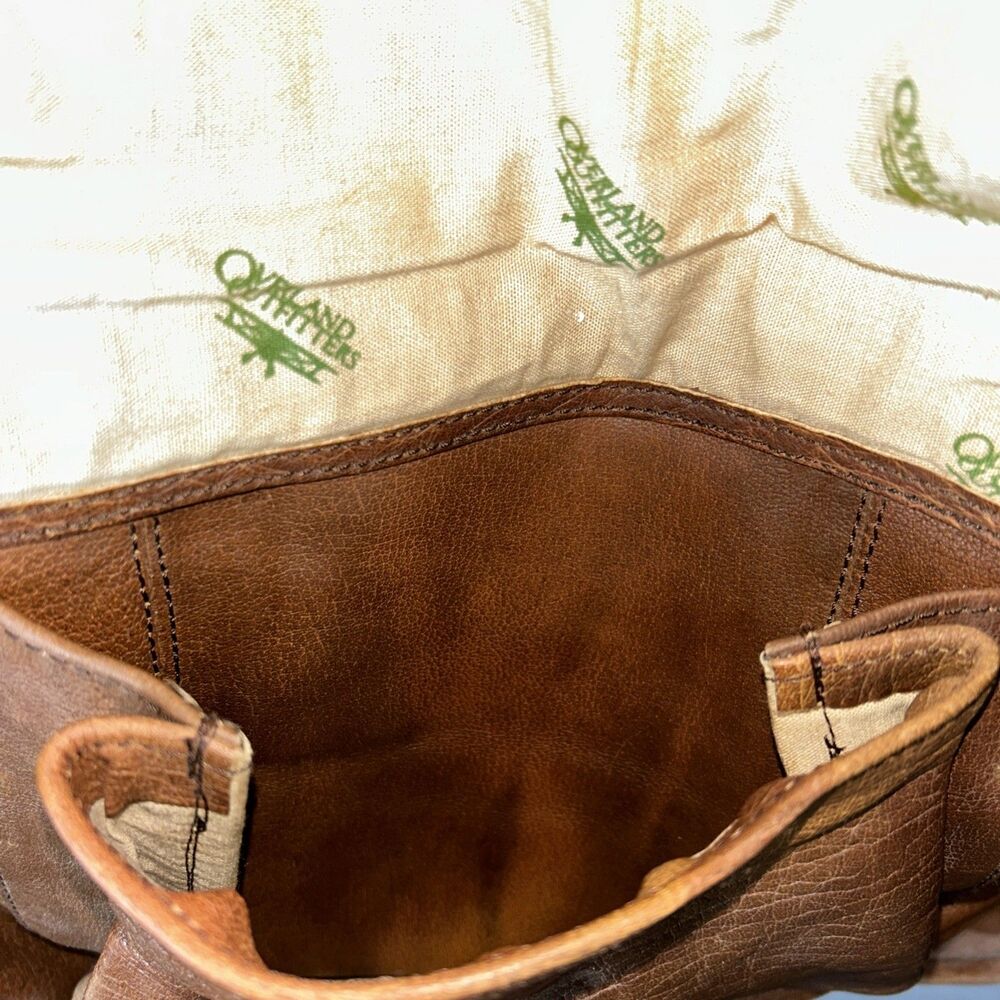 Vintage Overland Outfitters Brown Leather Weekender Travel Diaper Bag - Large - - Picture 4 of 16
